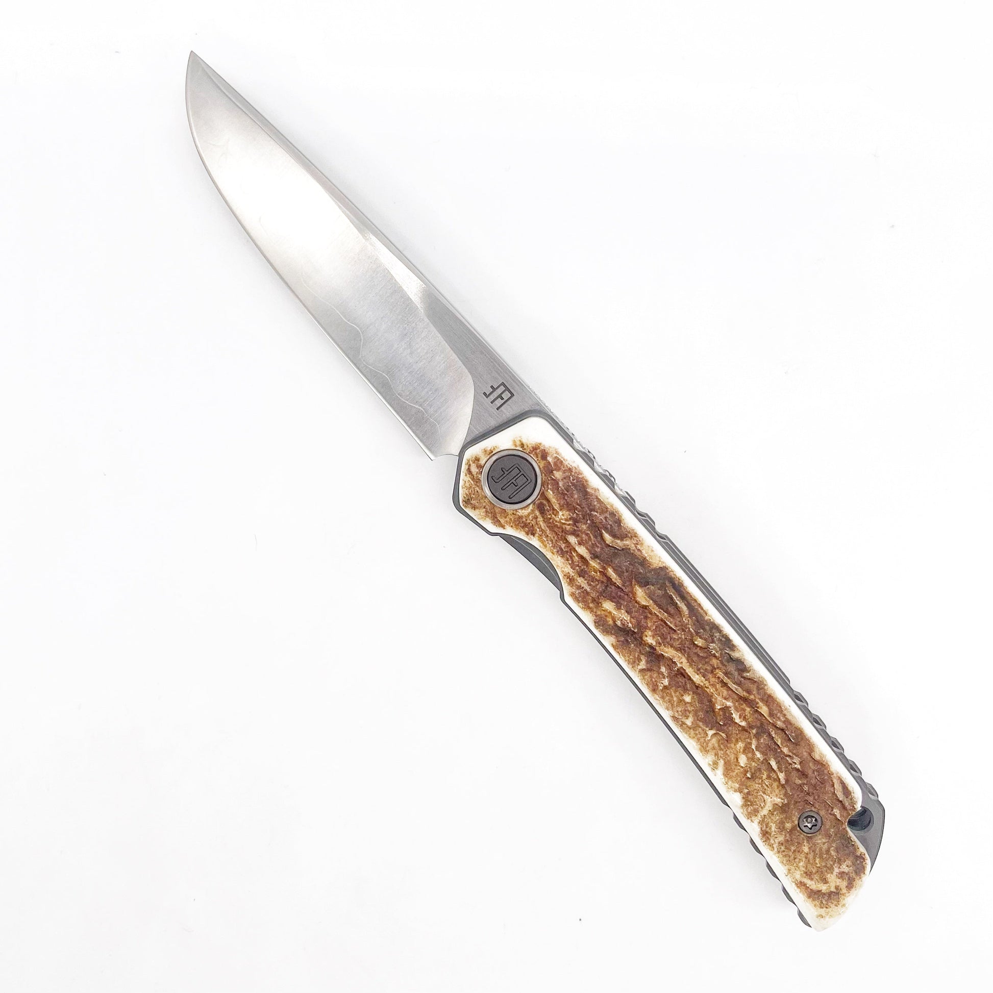 North Mountain Blade HIGO-AntlersSLDMagic front view folding knife