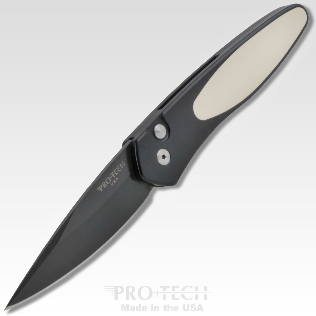 ProTech 3452 Newport Tuxedo Folding Knife 3in DLC S35VN Steel Blade