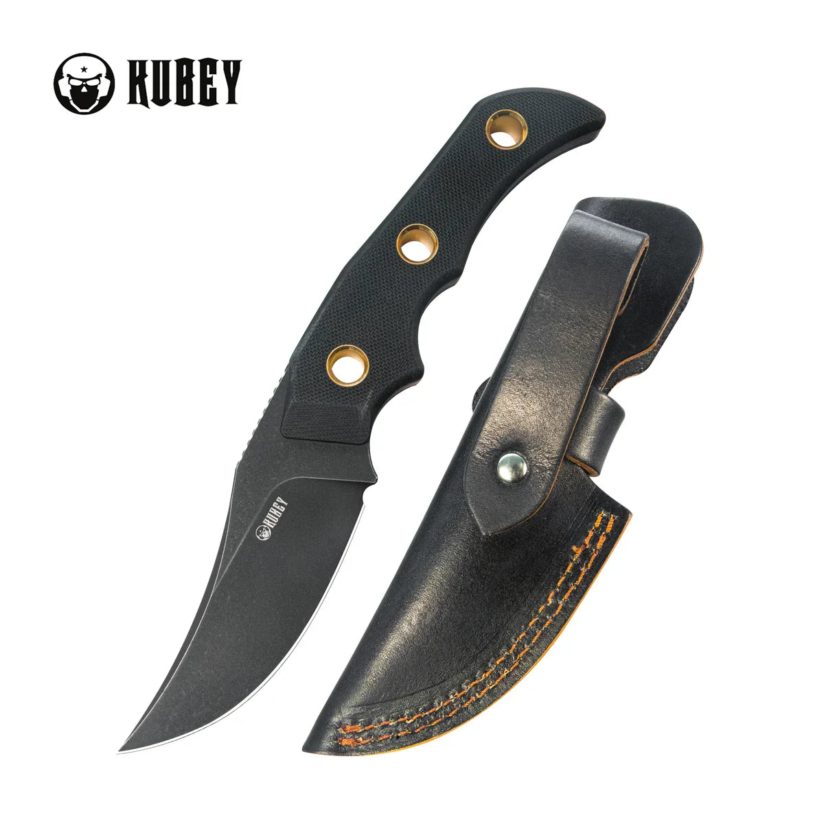Kubey Knife Blade Hunter 3.38" 14C28N Black G10 KUB375B