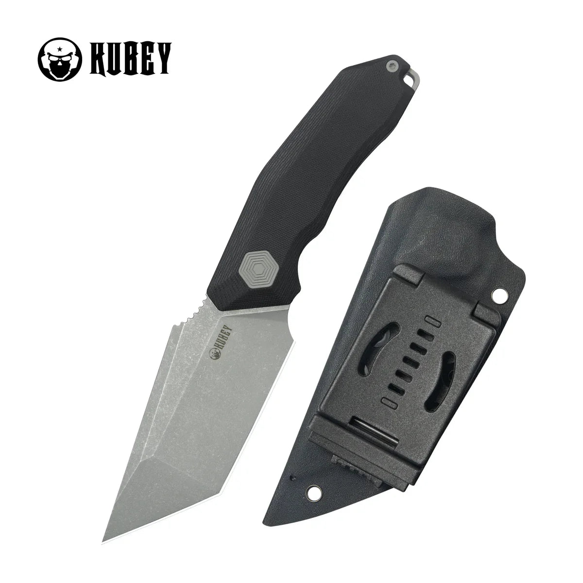 Kubey Knife Yokai 4.80" 14C28N Black G-10 KUB382A