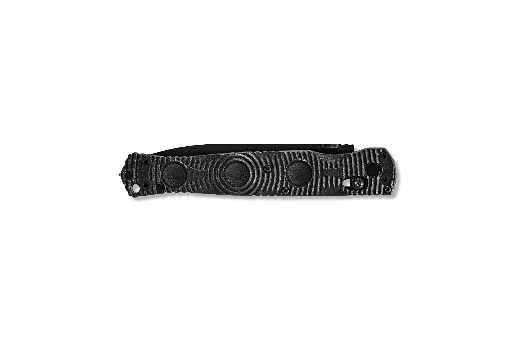 Benchmade SOCP Tactical Folder 391BK SOCP finger ring and carbide glass breaker detail