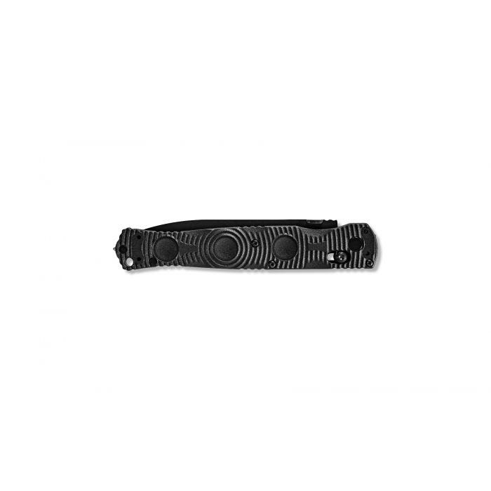 Benchmade SOCP Tactical Folder 391SBK SOCP finger ring and carbide glass breaker detail