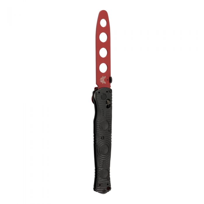 Benchmade SOCP Tactical Folder Trainer 391T front view - 4.47" red 440C training blade folding trainer