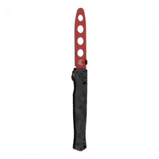 Benchmade SOCP Tactical Folder Trainer 391T front view - 4.47" red 440C training blade folding trainer