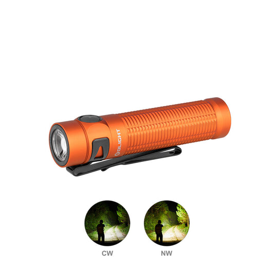 Olight Baton 3 Pro 1500 Lumen Rechargeable Flashlight - Orange