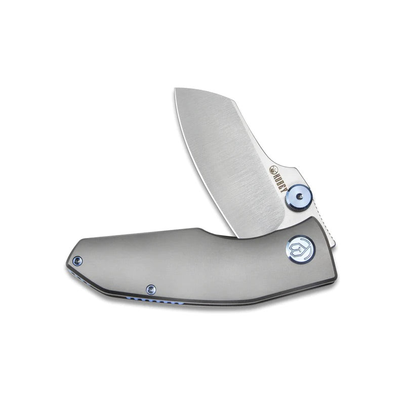 Kubey Monsterdog Frame Lock Titanium Folding Knife 2.95in M390 Steel Blade - KB285C