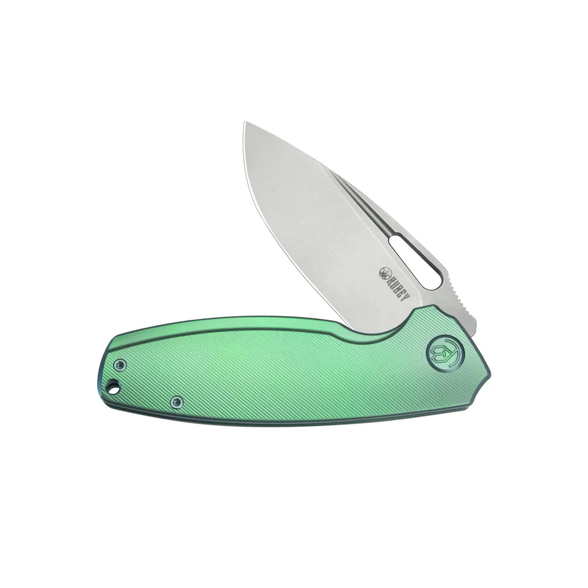 Kubey Knife Tityus 3.39" 14C28N Green Titanium KUB360B