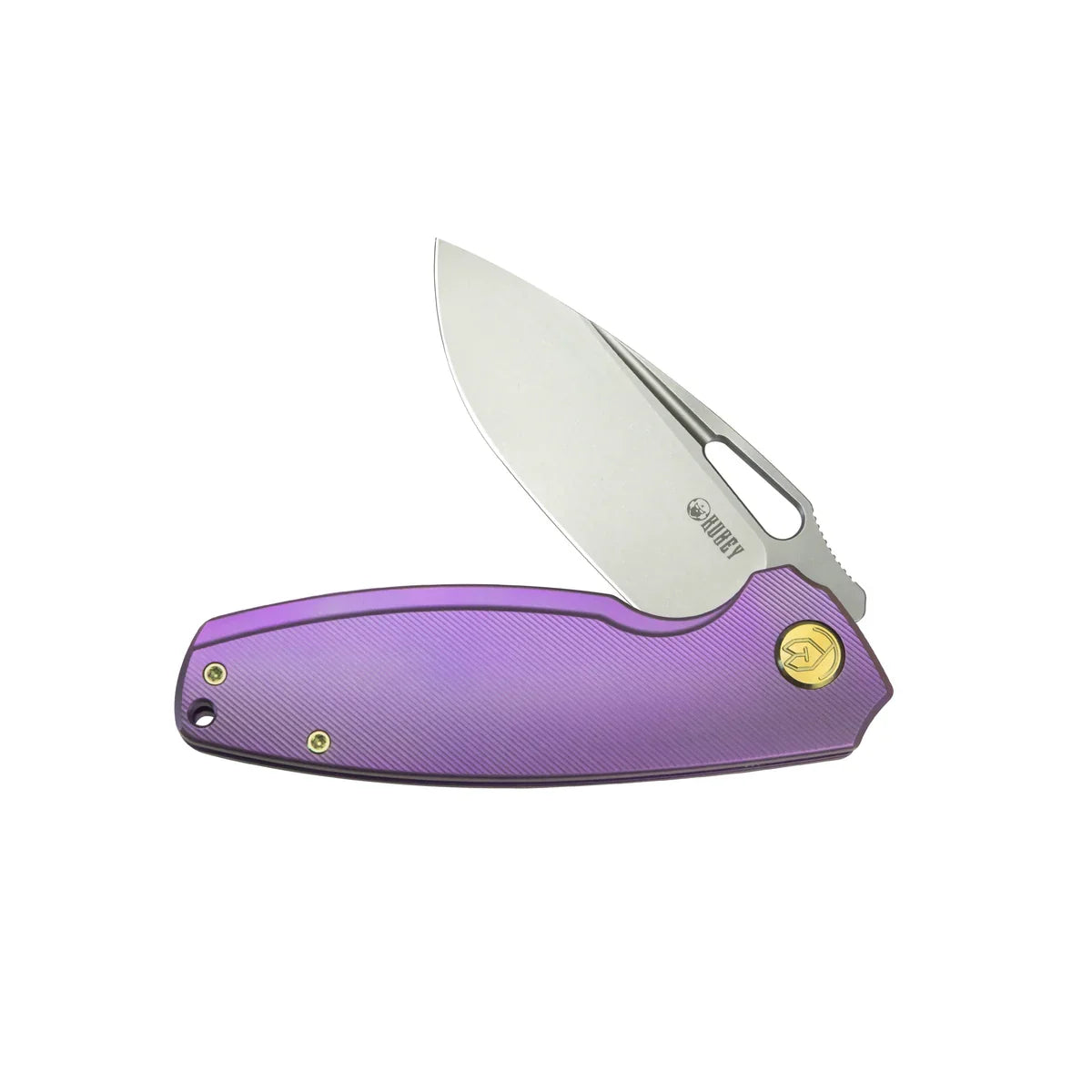 Kubey Knife Tityus 3.39" 14C28N Purple Titanium KUB360C
