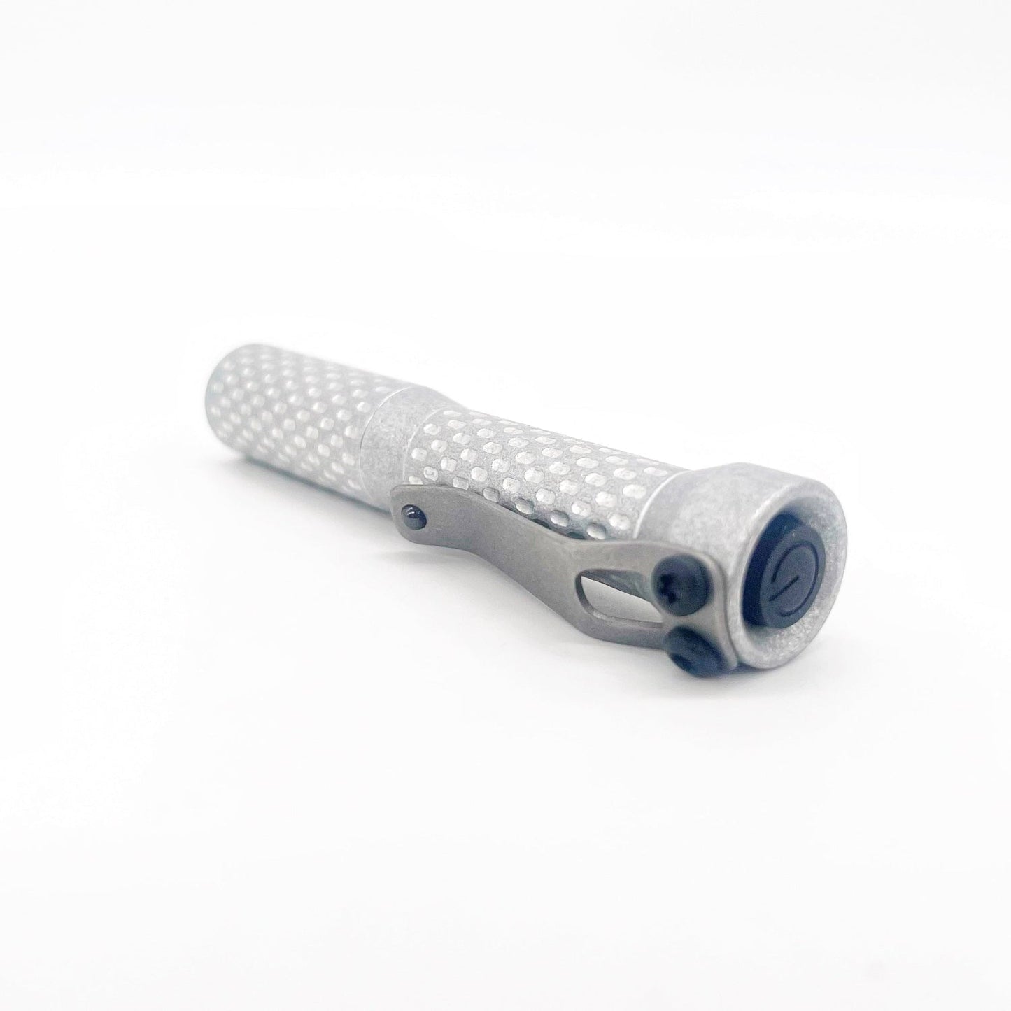 Dawson Machine Craft Divot Slimmer Aluminum EDC Flashlight – Tumbled Finish, 10440 Button Top