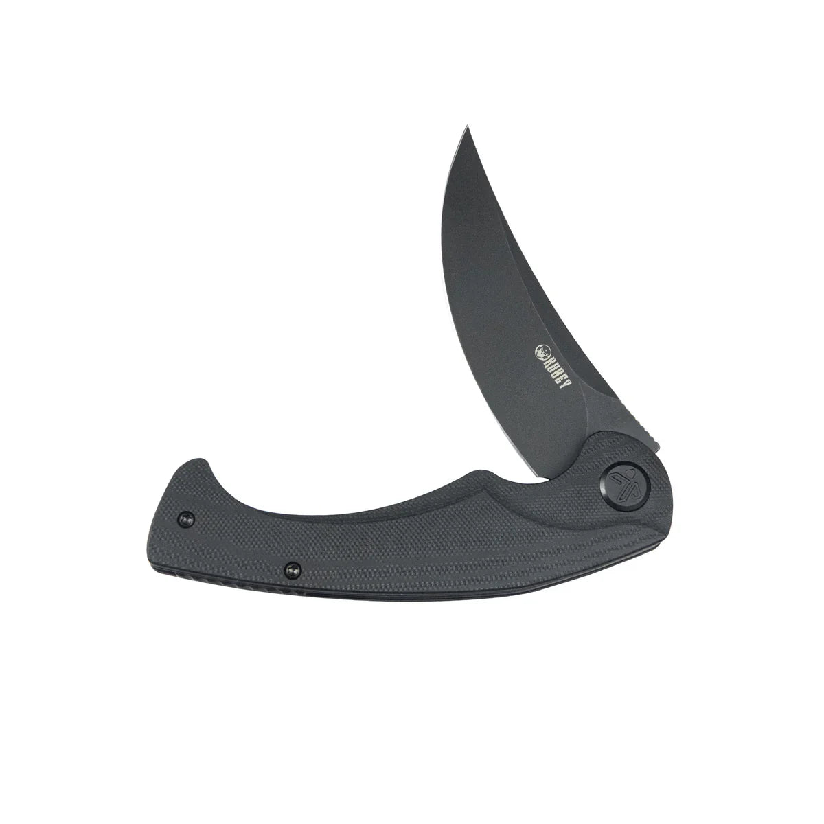 Kubey Scimitar 3.46" 14C28N Black G10 KUB173L