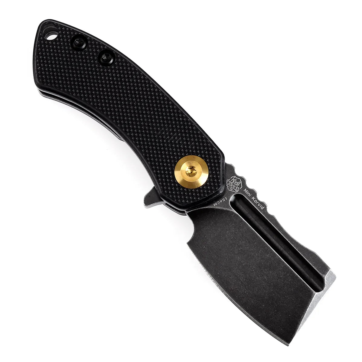 Kansept Mini Korvid 1.45" Black Stonewashed 154CM Black G10 T3030A11
