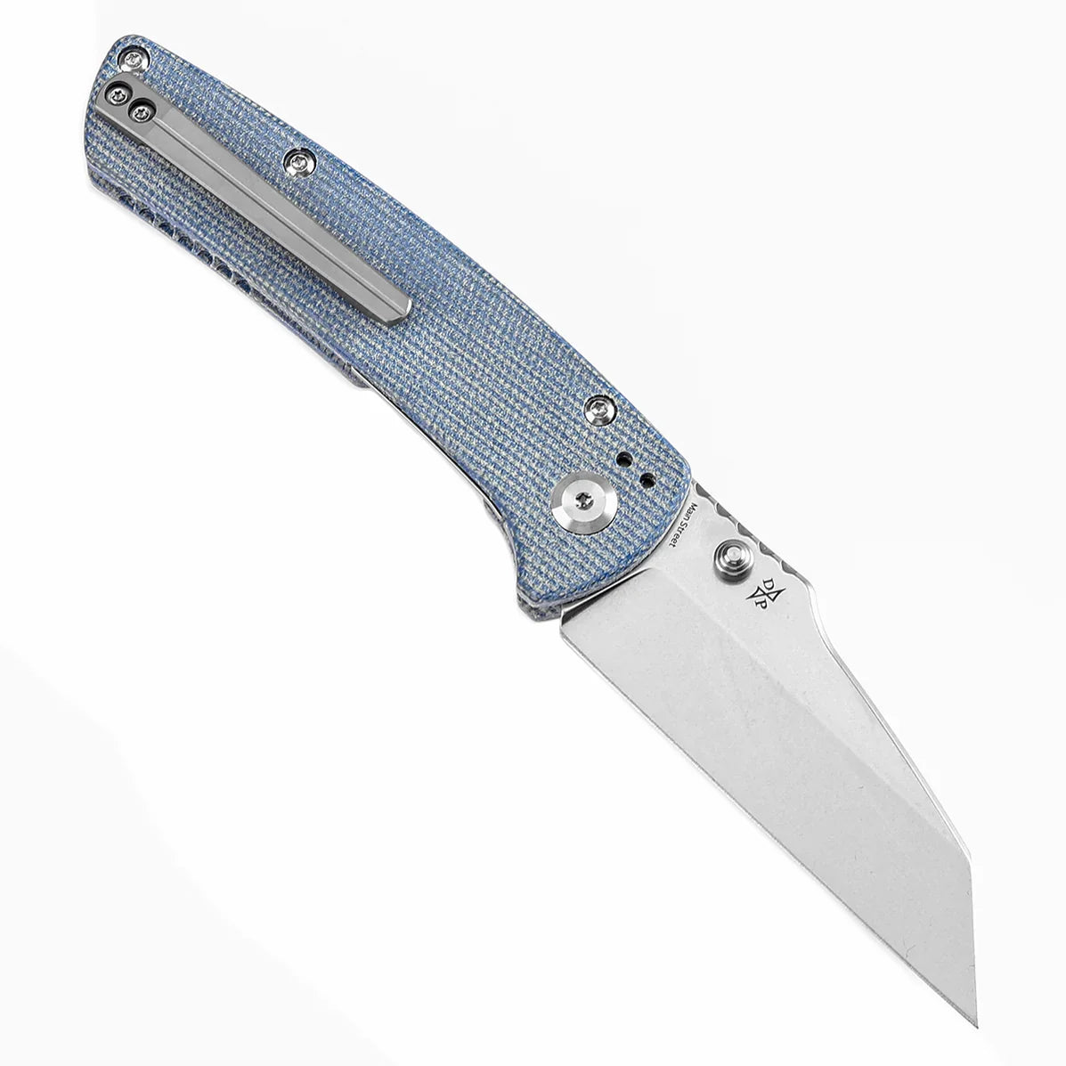 Kansept Main Street 3.36" 154CM Blue Micarta T1015E5