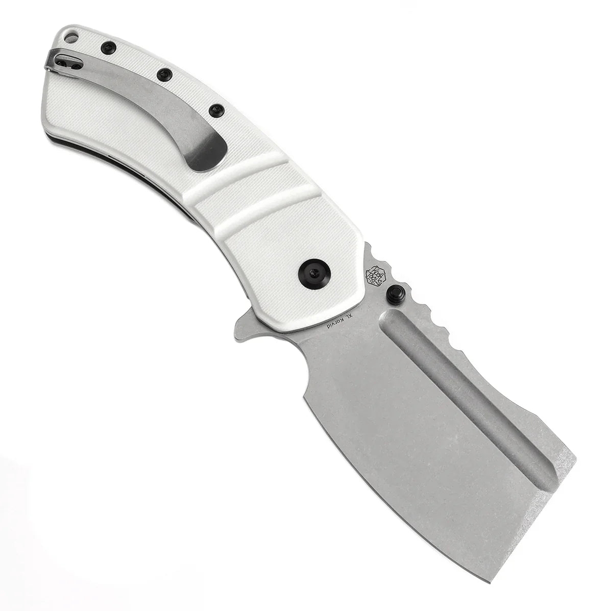 Kansept XL Korvid 3.55" 154CM White G10 T1030A9