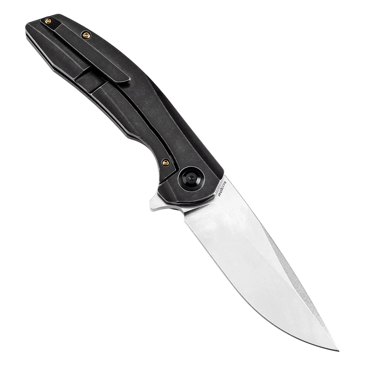Kansept Accipiter 3.50" Stonewashed CPM S35VN Titanium+Copper Carbon Fiber K1007E2