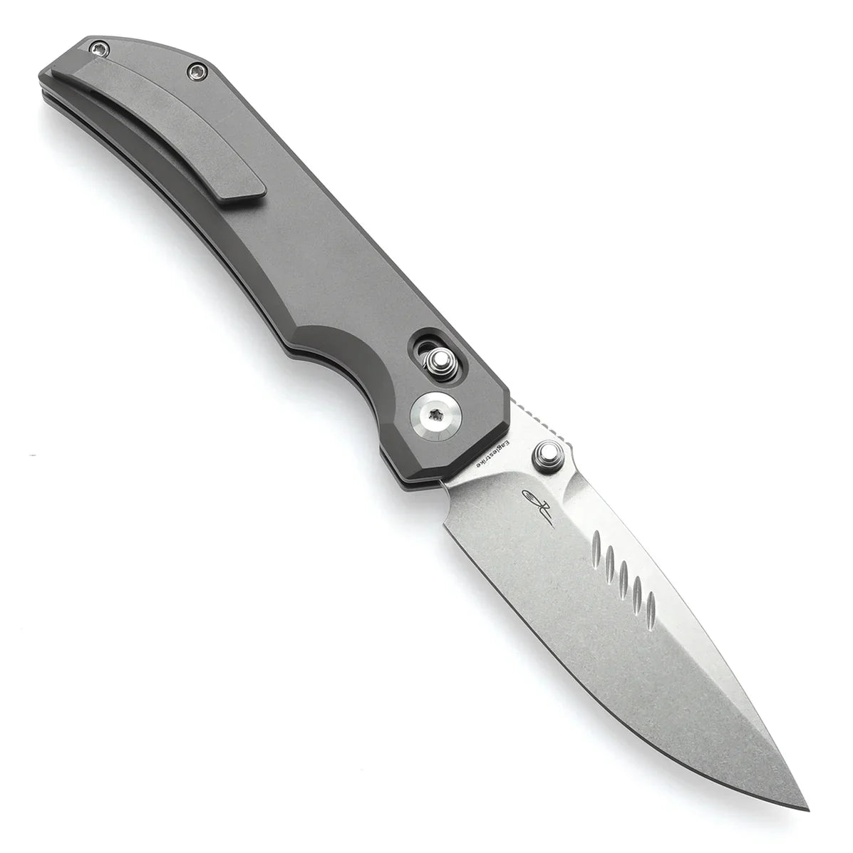 Kansept Eaglestrike 3.73" CPM S35VN Bead Blasted Titanium Plain K1095V3
