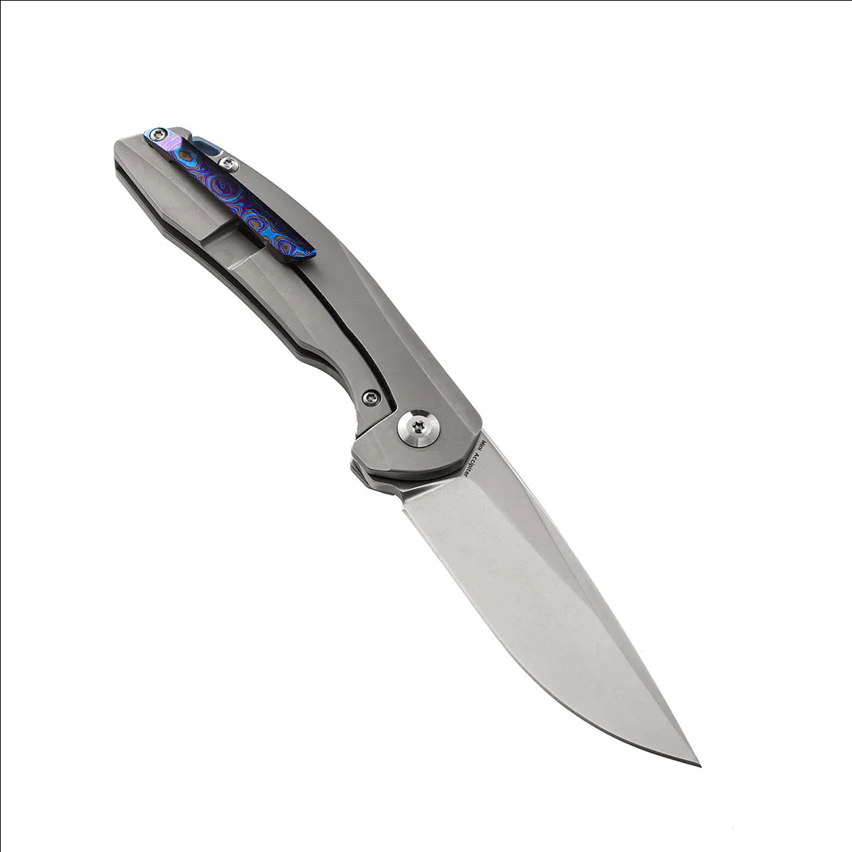 Kansept Mini Accipiter 2.9" CPM-S35VN Titanium and Timascus K2007A4