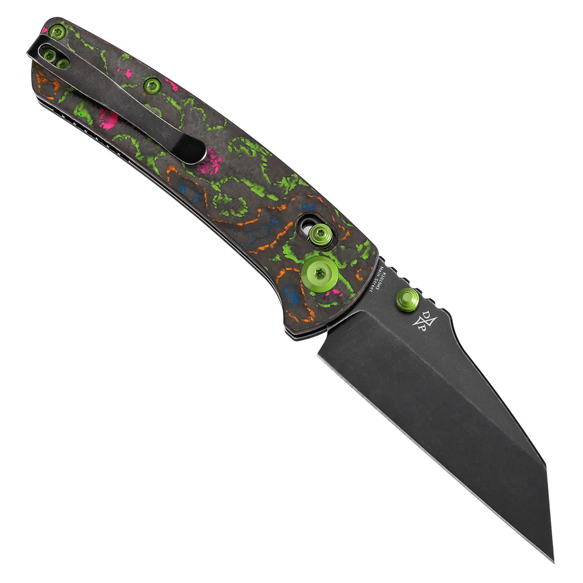 Kansept Main Street 3.36" CPM S35VN 80S Camo Carbon Fiber Black Green K1015M3