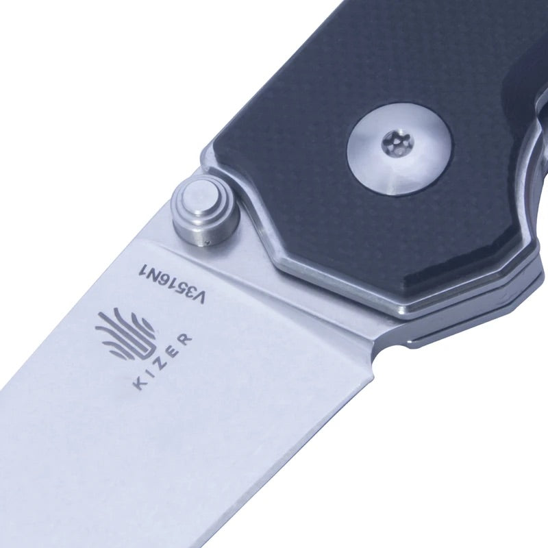 Kizer Knives Domin Mini V3516N1 2.89in N690 Steel Blade Black G10 Handles