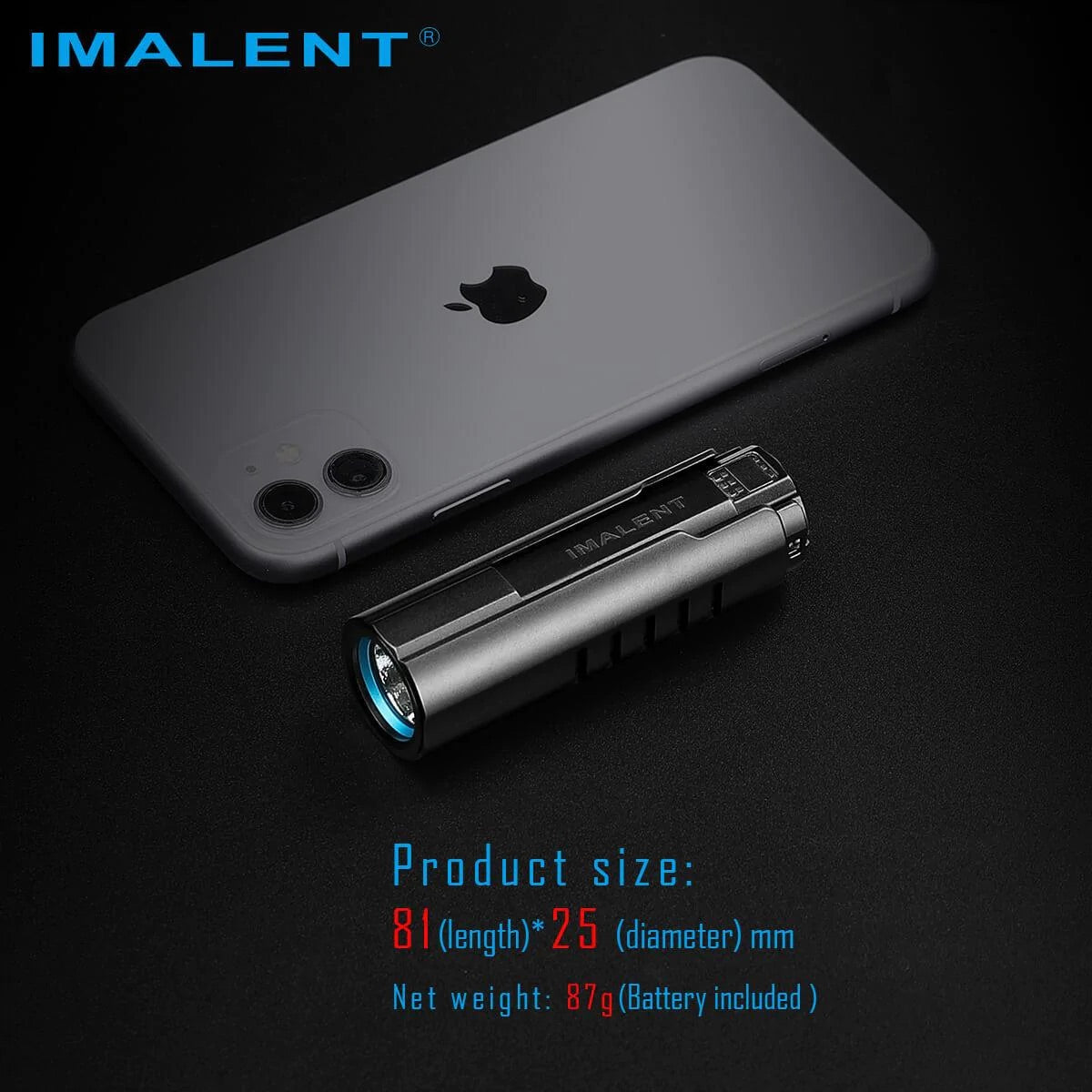 Imalent LD70 4000 Lumen Rechargeable EDC Flashlight - Black