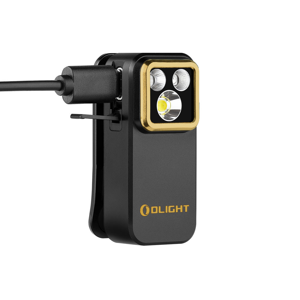 Olight Oclip Pro S – 600 Lumen Clip Flashlight w/ UV, RGB & Magnet (BLACK)
