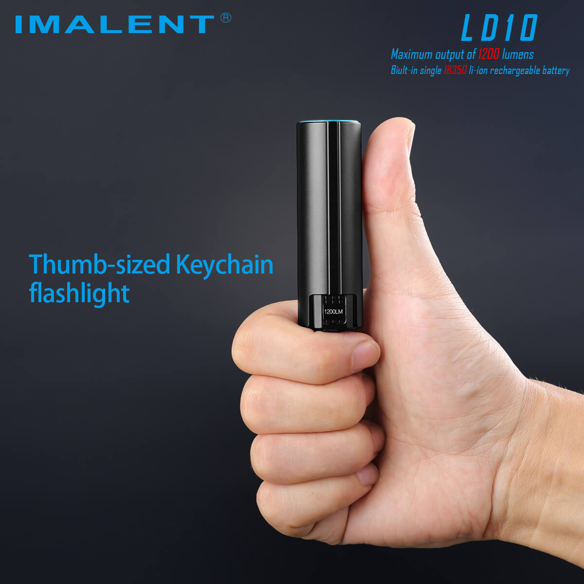 Imalent LD10 EDC 1200 Lumen Rechargeable Flashlight - CREE XPL HI LED