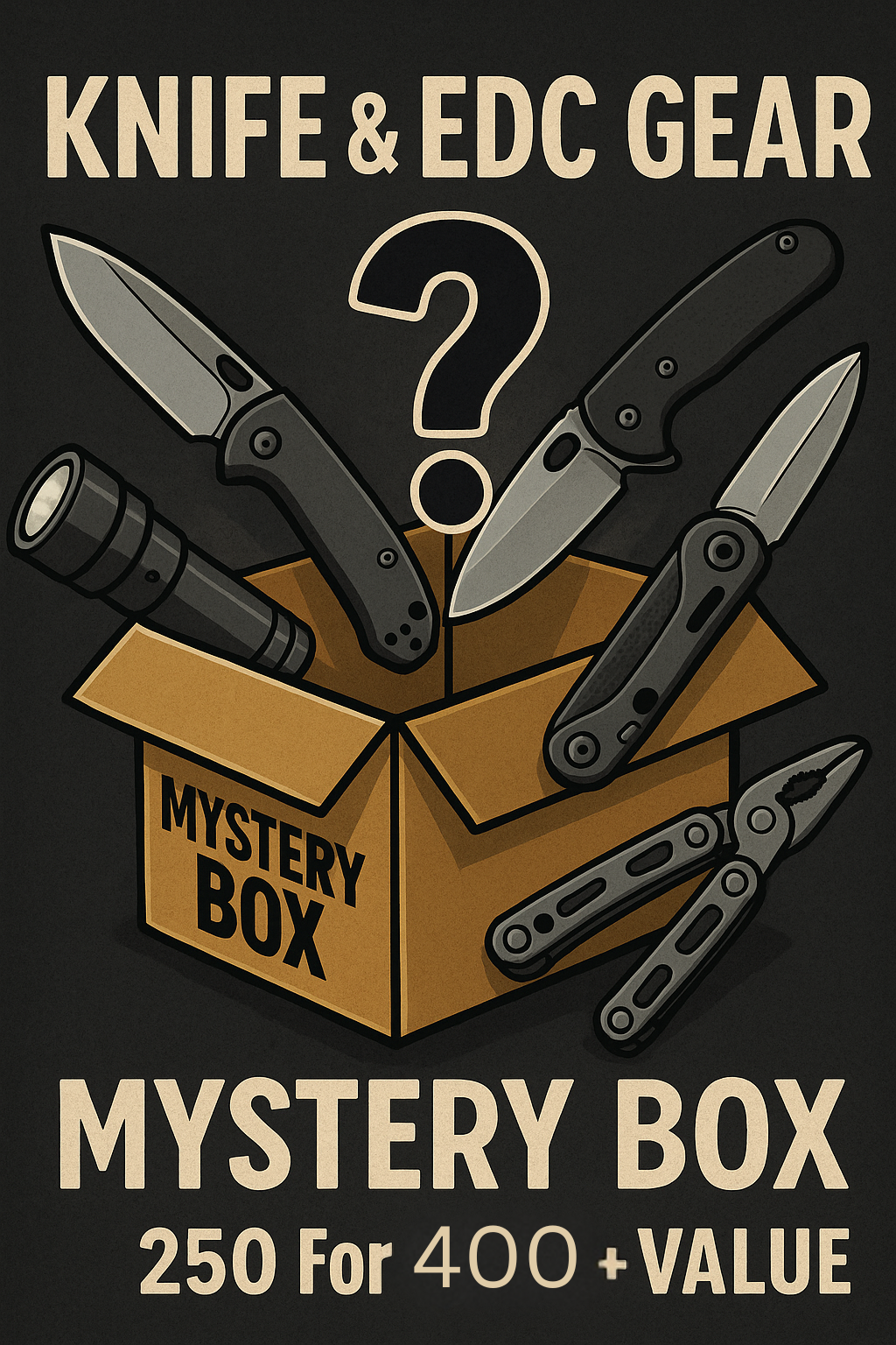 Premium Knife & EDC Gear Mystery Box – $250 for $400+ Value