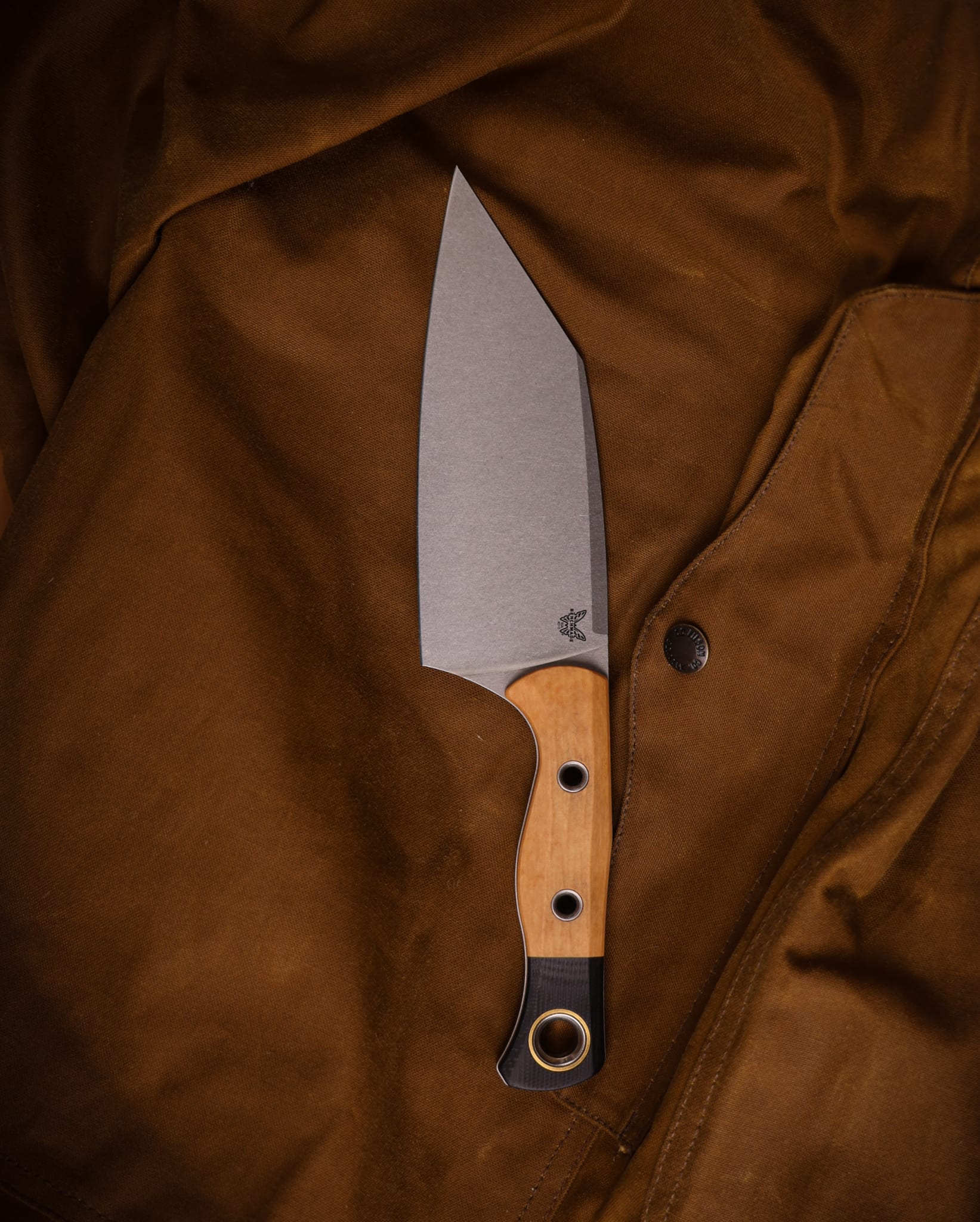 Benchmade Station Knife 4010-02 outdoor kitchen lifestyle view