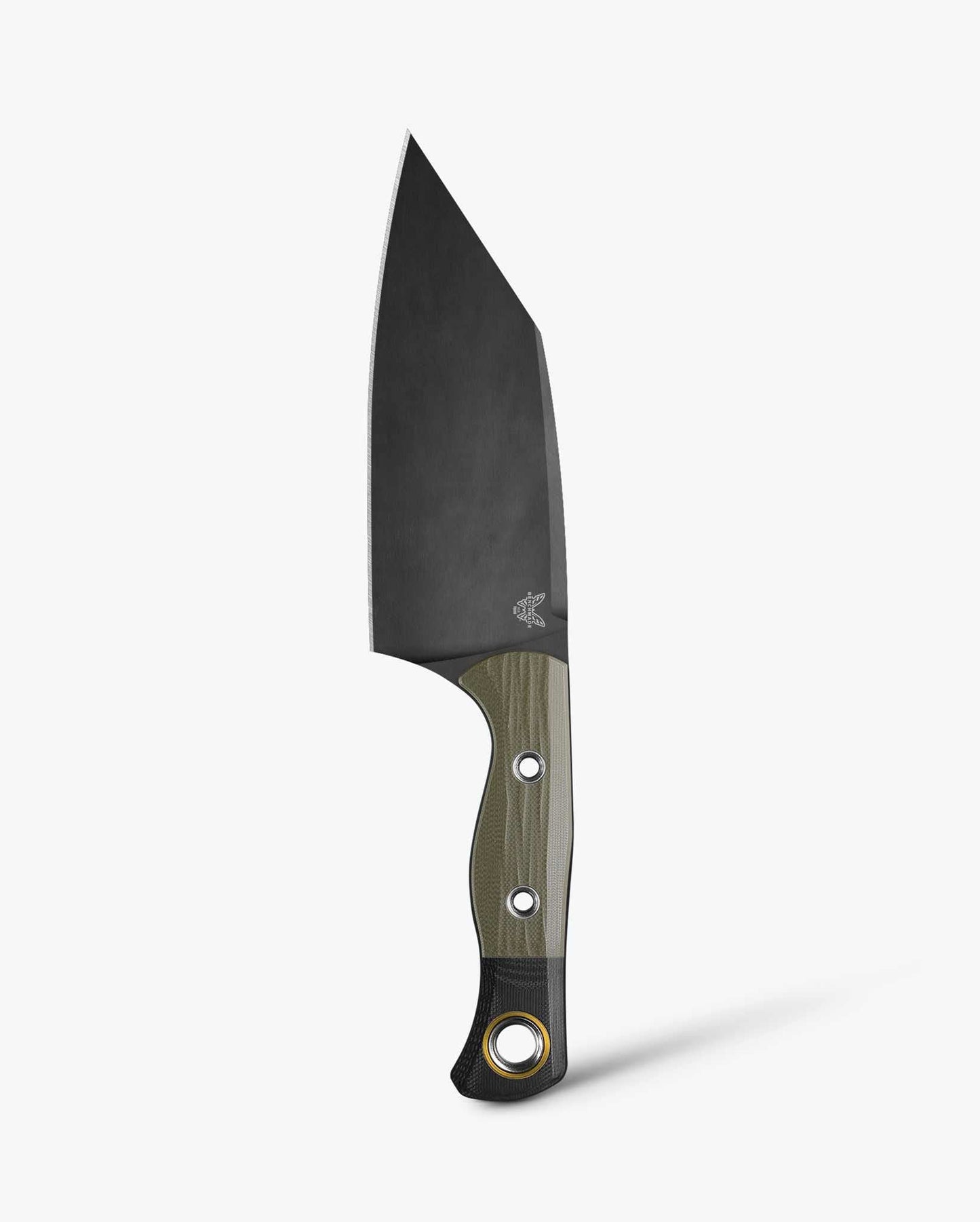 Benchmade Station Knife 4010BK-01 front view – 5.9″ CPM-154 DLC clip point kitchen knife, OD Green G10