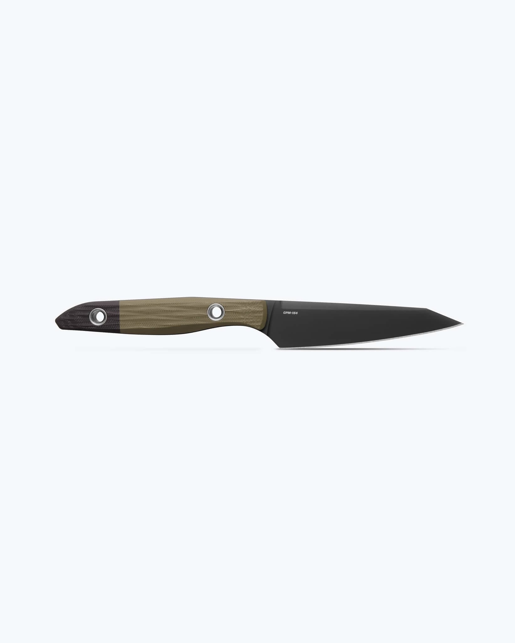 Benchmade True Paring Knife 4045BK-01 blade detail – CPM-154 DLC clip point