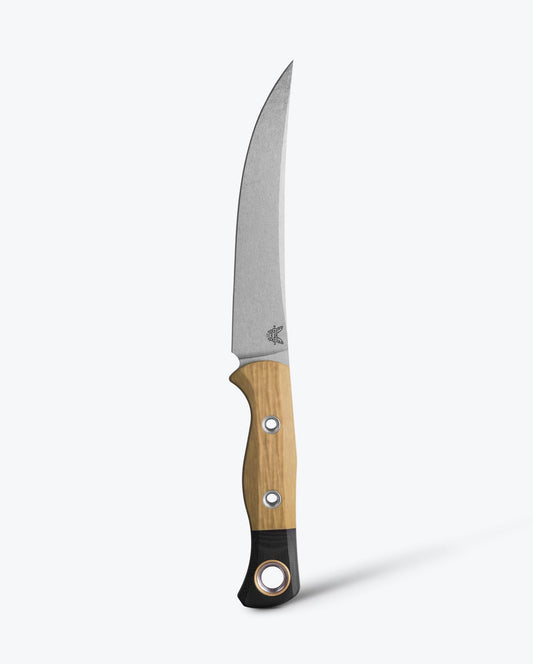 Benchmade Meatcrafter 4050-02 front view – 6″ CPM-154 trailing point kitchen knife