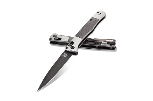 Benchmade 4170BK Auto Fact automatic knife open, 3.95 inch CPM-S90V black DLC spear point blade