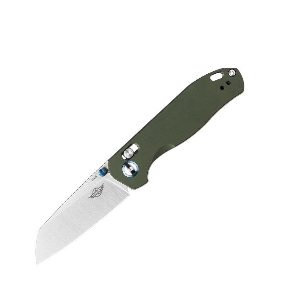 Olight Rubato 2 Folding Knife 2.93in 154cm Steel Blade Green Aluminum Handles
