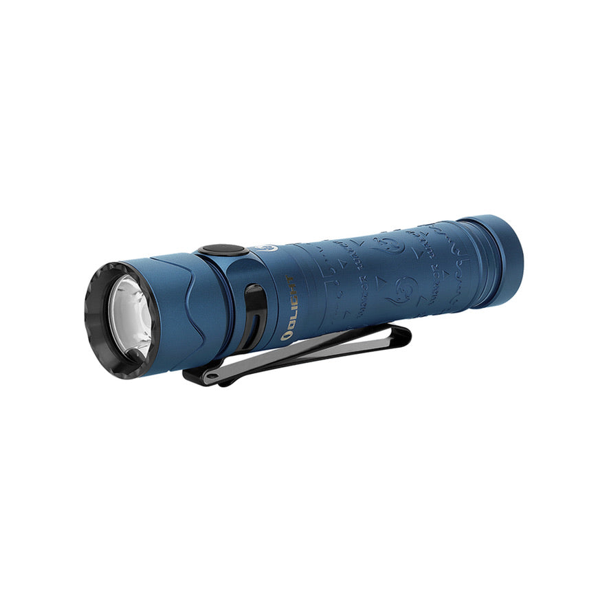 Olight Titanium Warrior Mini 2 Water Element 1,750 Lumen Rechargeable Compact Flashlight 1 * 18650 Battery Included