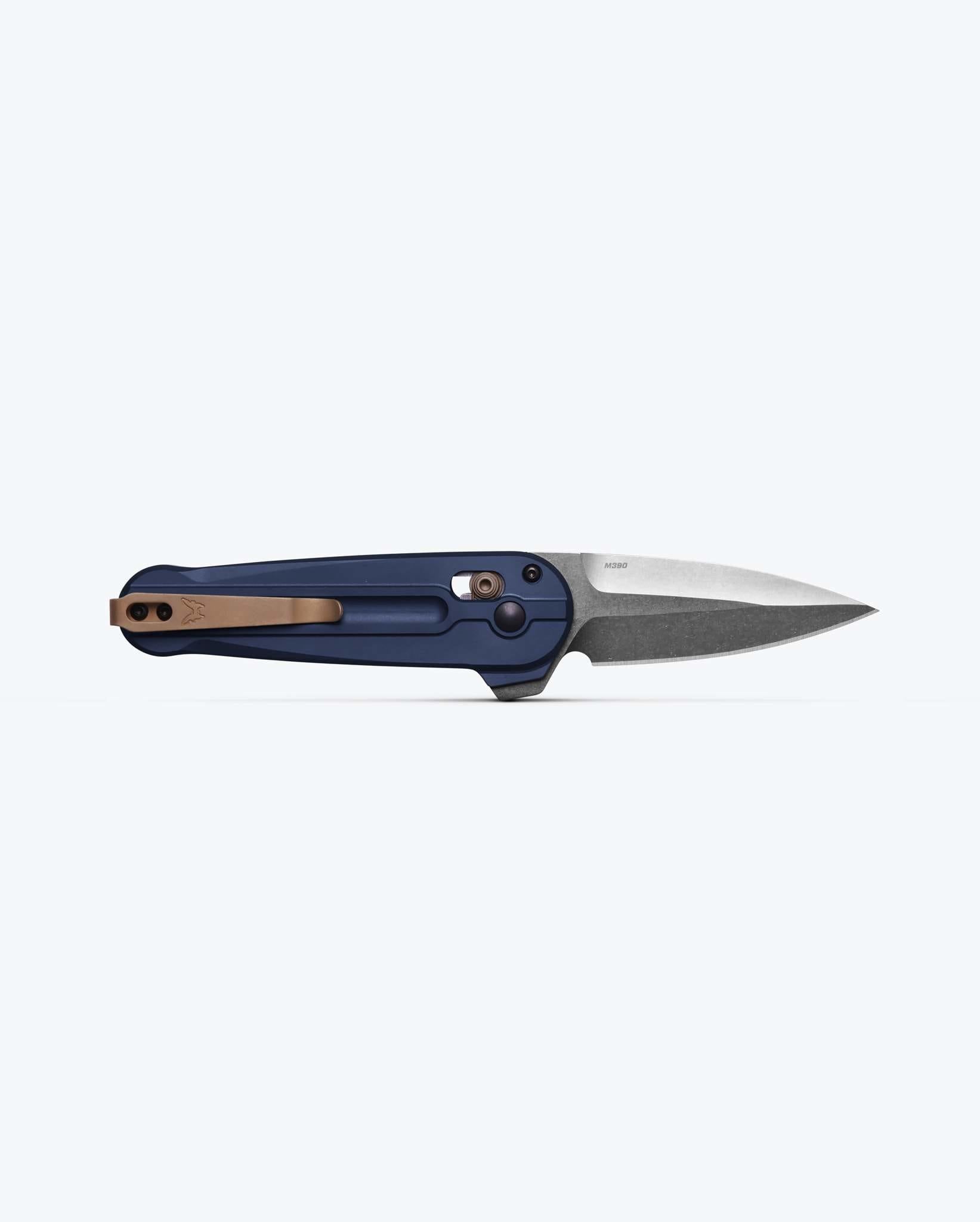 Benchmade Lowden 491 blade detail – M390 spear point