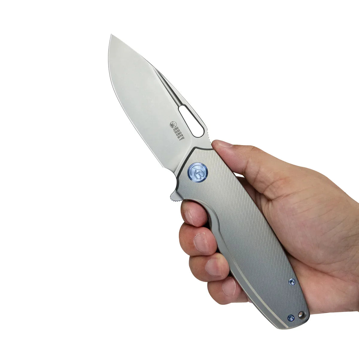 Kubey Knife Tityus 3.39" 14C28N Titanium KUB360A