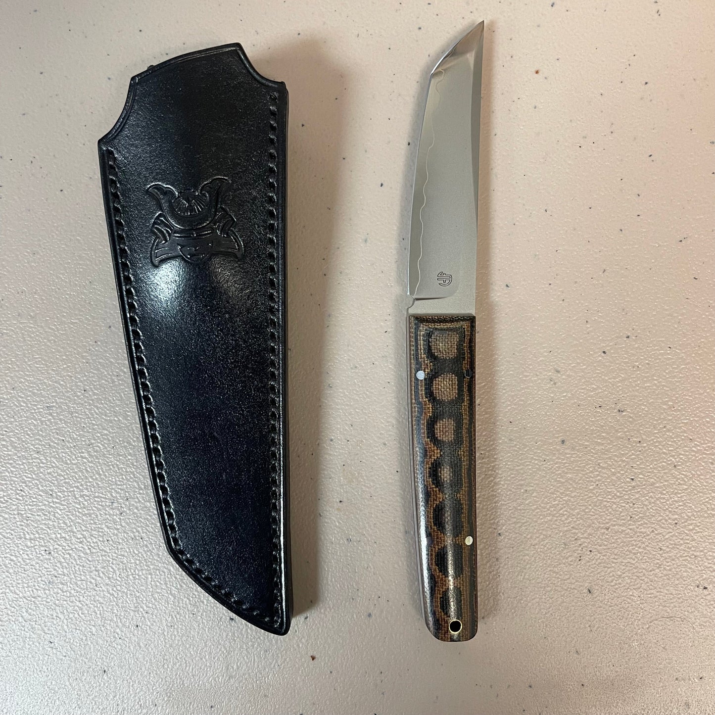 North Mountain Blade CHOP2Fixed-Micarta front view fixed blade knife