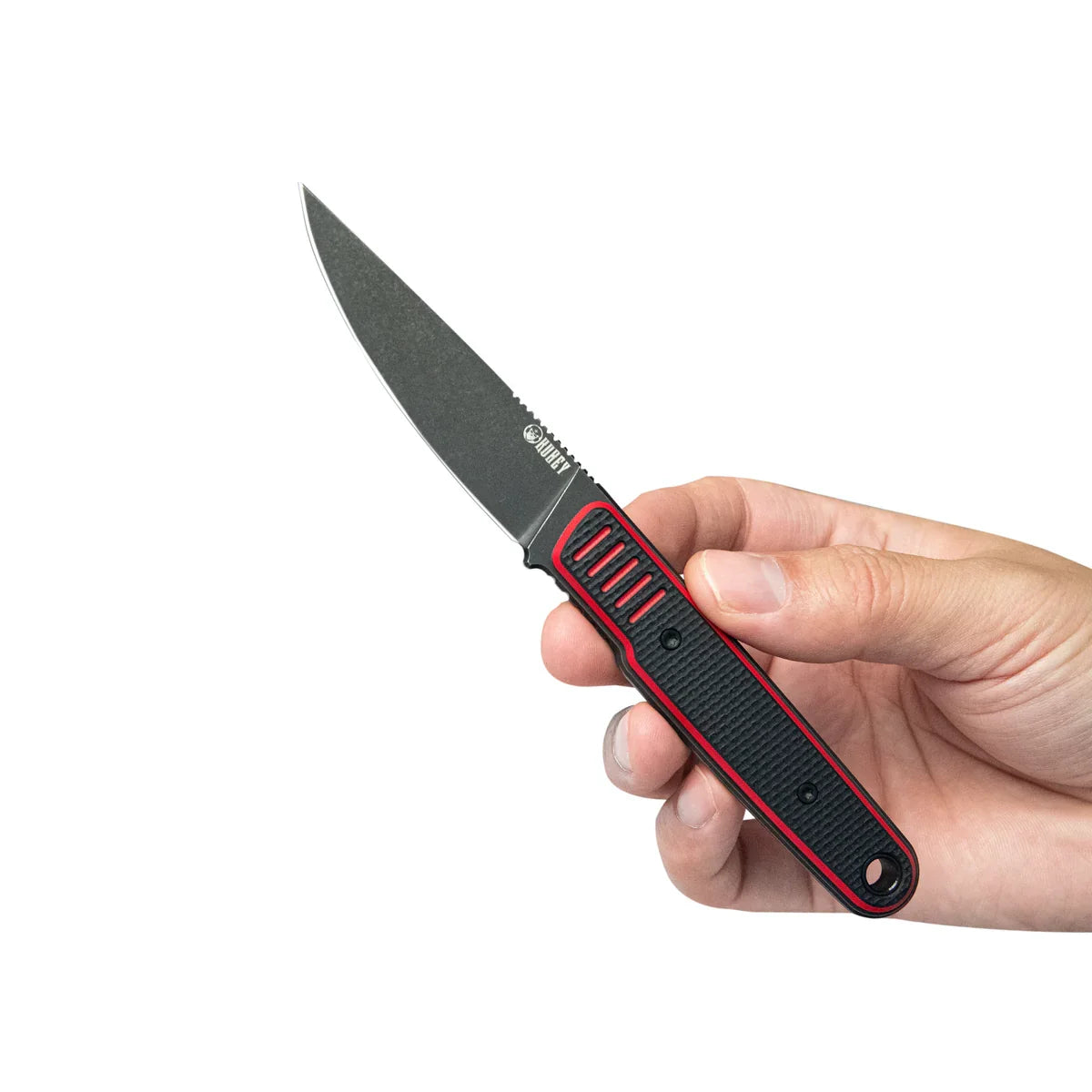 Kubey Knife Fixie 3.11" Sandvik 14C28N Black/Red G-10 KUB356A