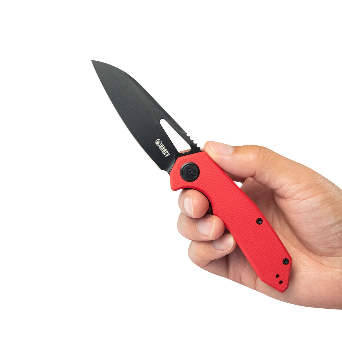 Kubey Vagrant 3.15" 14C28N Black Red G-10 KUB291K