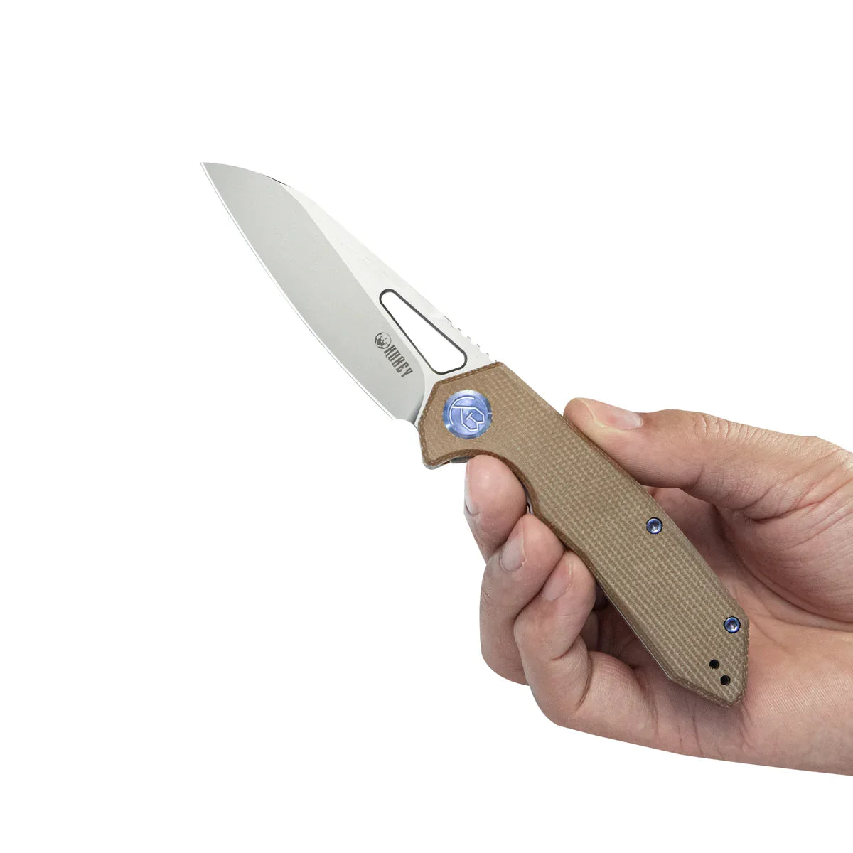 Kubey Knife Vagrant 3.15" M390 Tan G10 KUB291V