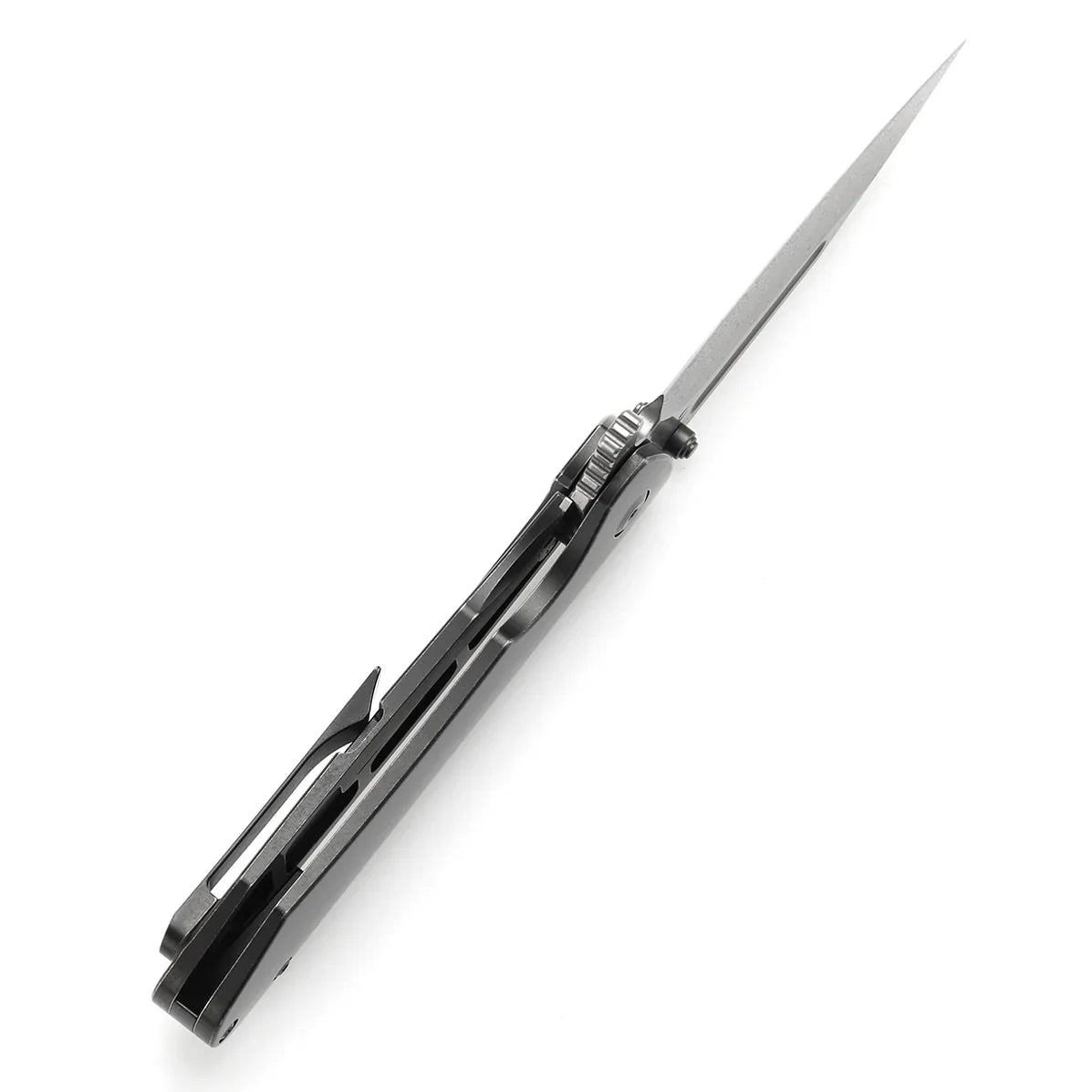 Kansept Superhawk 3.89" Blackwash Titanium Black Damascus K1084A3