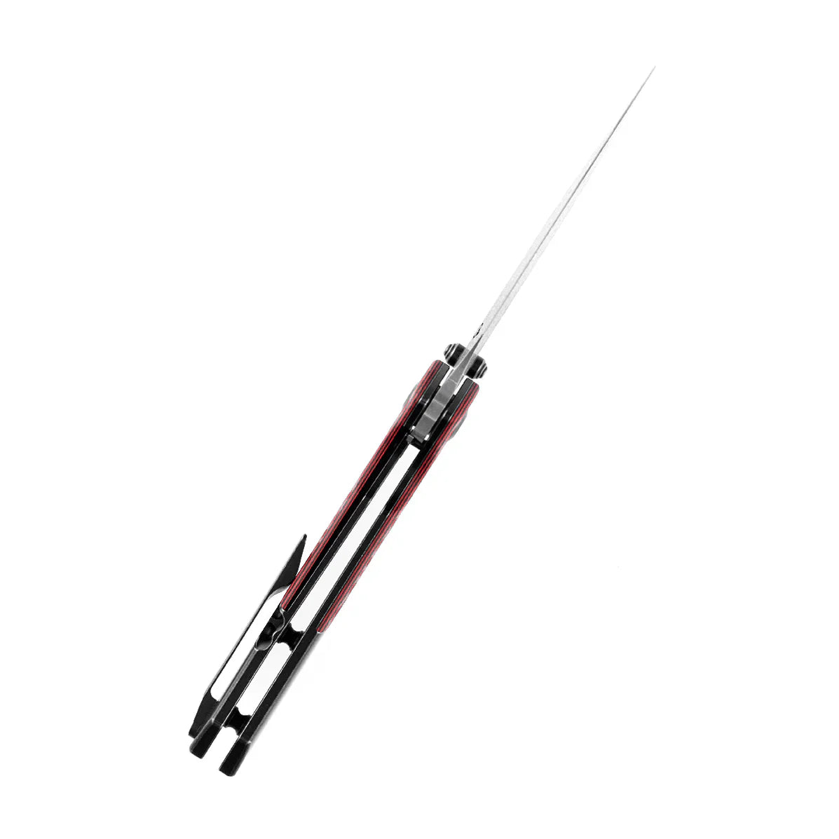 Kansept  Fenrir 3.48" Black and Red G10 + Black TiCn Coated Titanium K1034A2