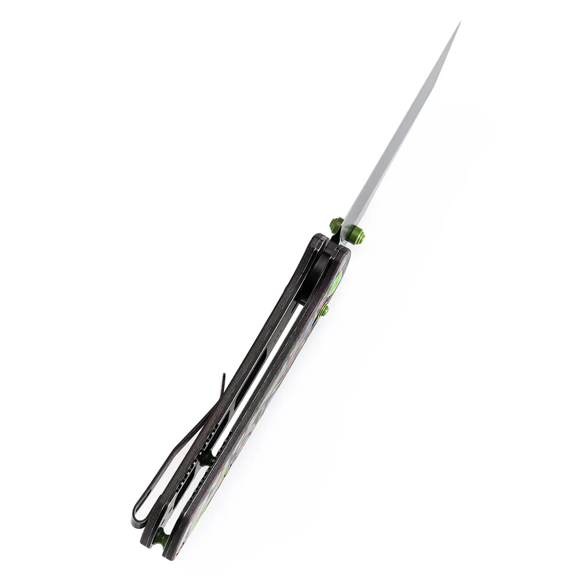 Kansept Main Street 3.36" CPM S35VN 80S Camo Carbon Fiber Black Green K1015M3
