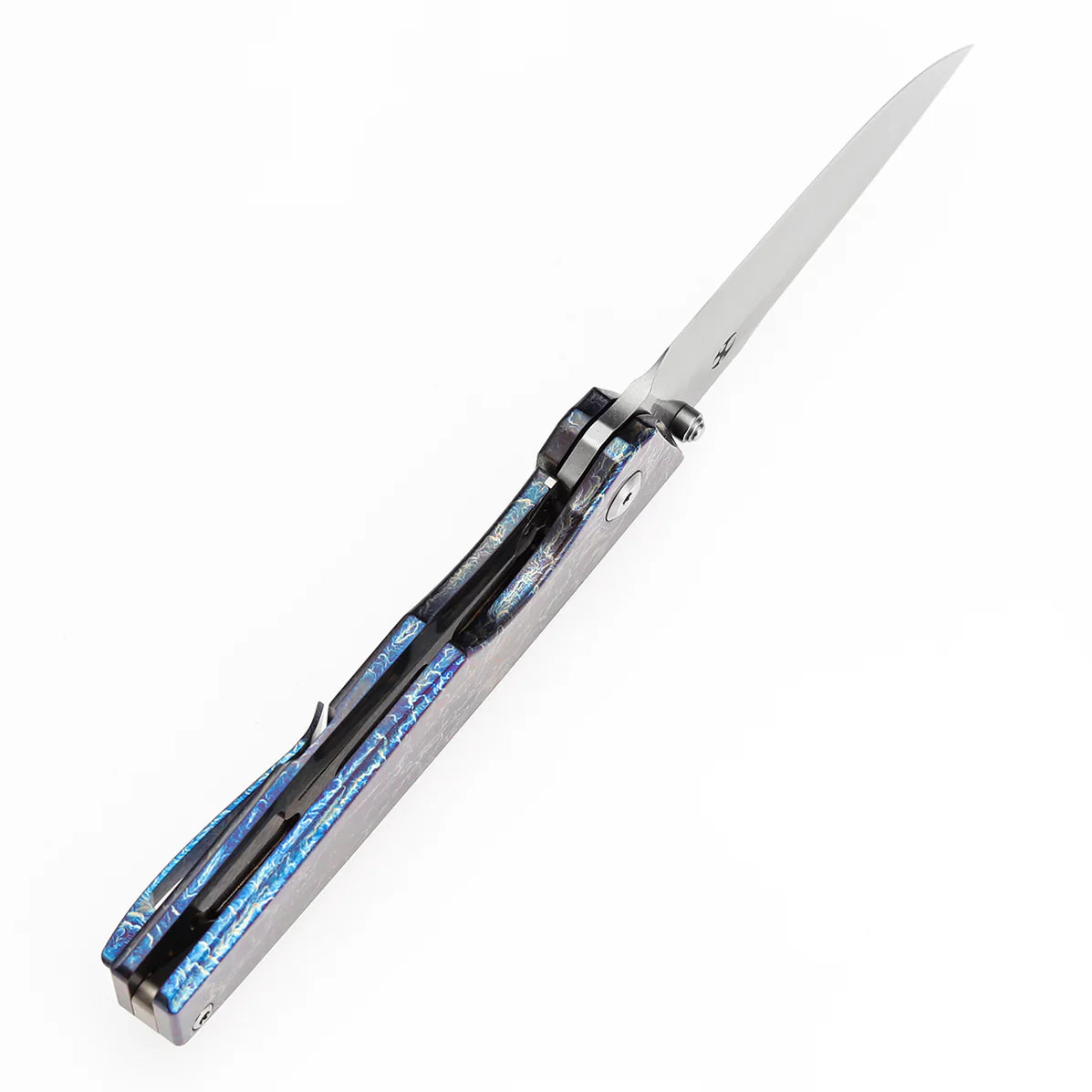 Kansept Chimera 3.15" Stonewashed CPM S35VN Titanium with Lightning Strike Finish K1096A5