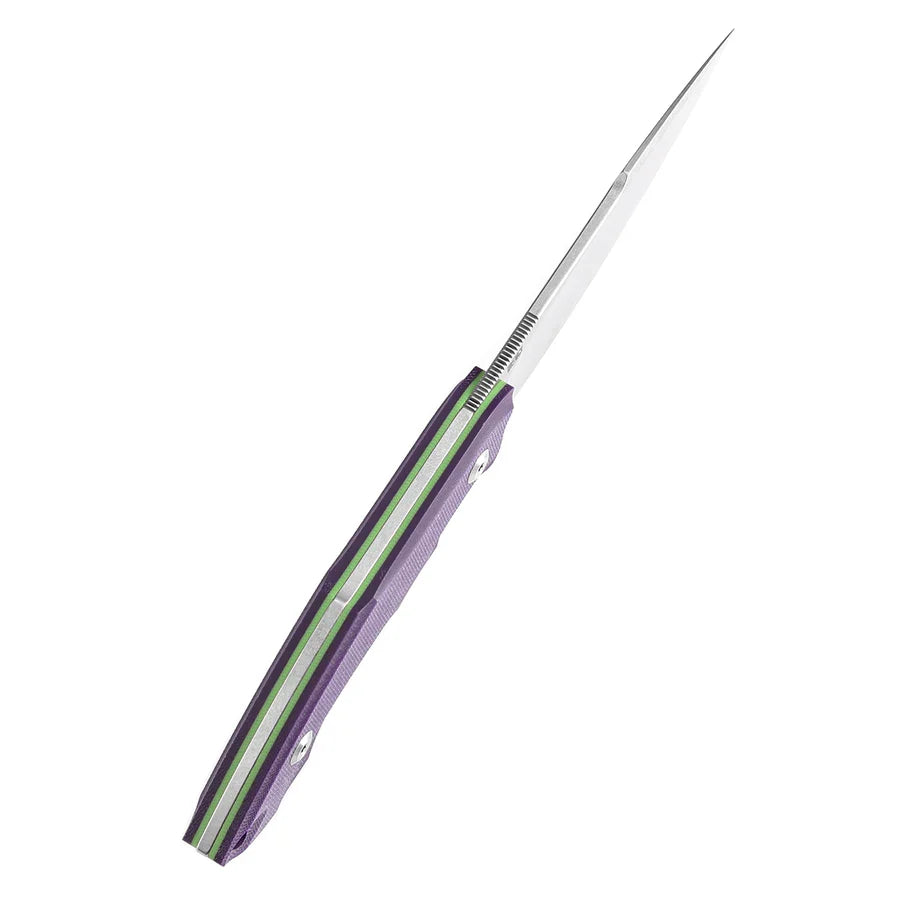 Tenable Luccio G007A5 – 3.81" Stonewashed 14C28N Blade, Purple G10 Handle