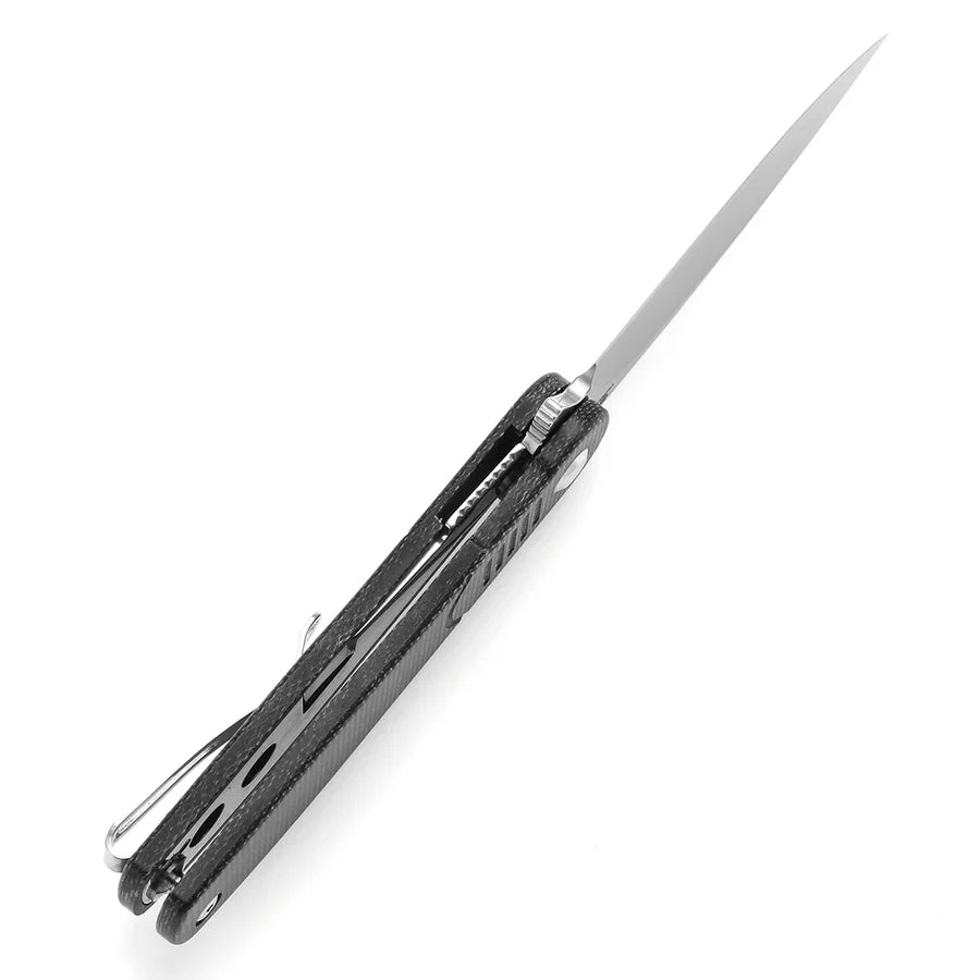 Tenable Einar T2072A3 – 3.13" Stonewashed Nitro-V Drop Point Blade, Black Micarta Handle