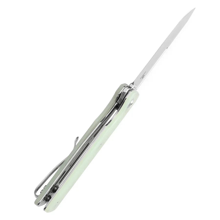 Tenable Anomaly T2038T4 – 3.14" Stonewashed Nitro-V Tanto Blade, Jade G10 Handle with Liner Lock