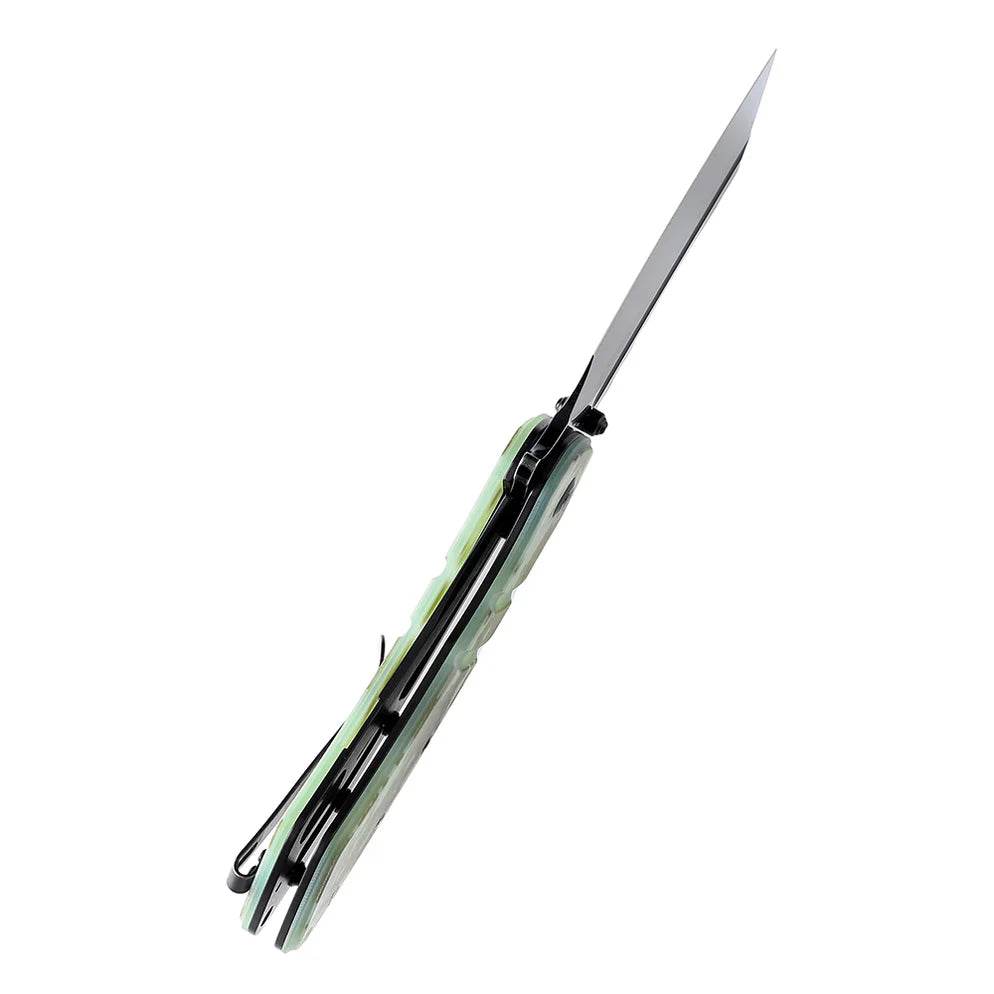 Kansept XL Korvid 3.55" 154CM Jade and Camouflage G10 T1030B2