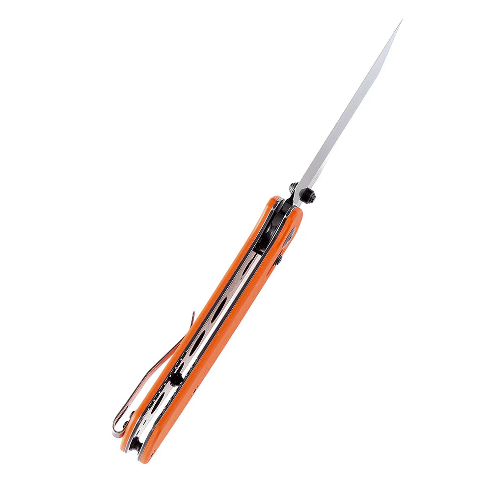 Kansept Main Street 3.36" Black Stonewashed 154CM Orange G10 T1015V2