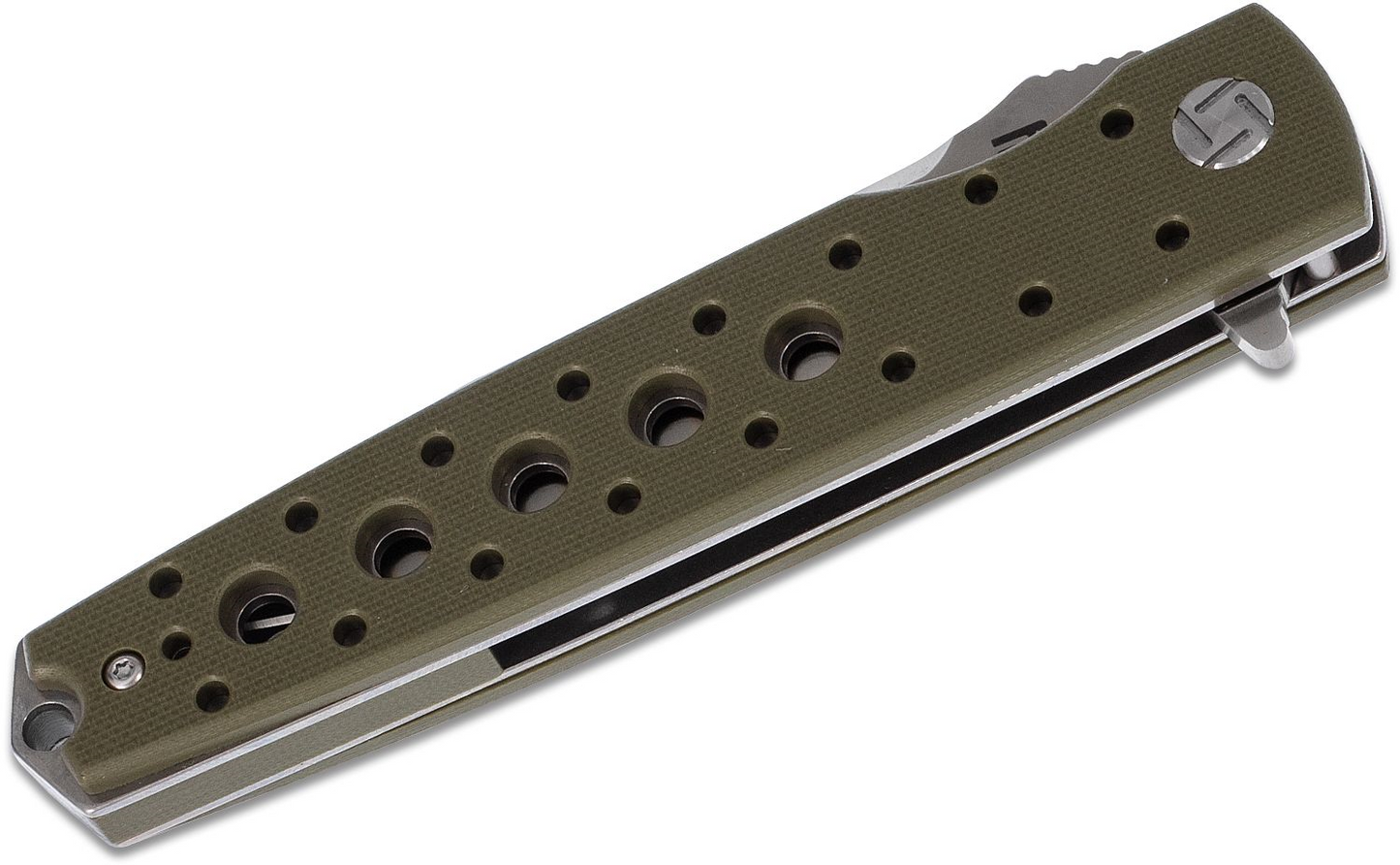 Artisan Cutlery Virginia 1807P-GNF Flipper Knife 3.94" D2 Satin Blade, Textured Green G10 Handles