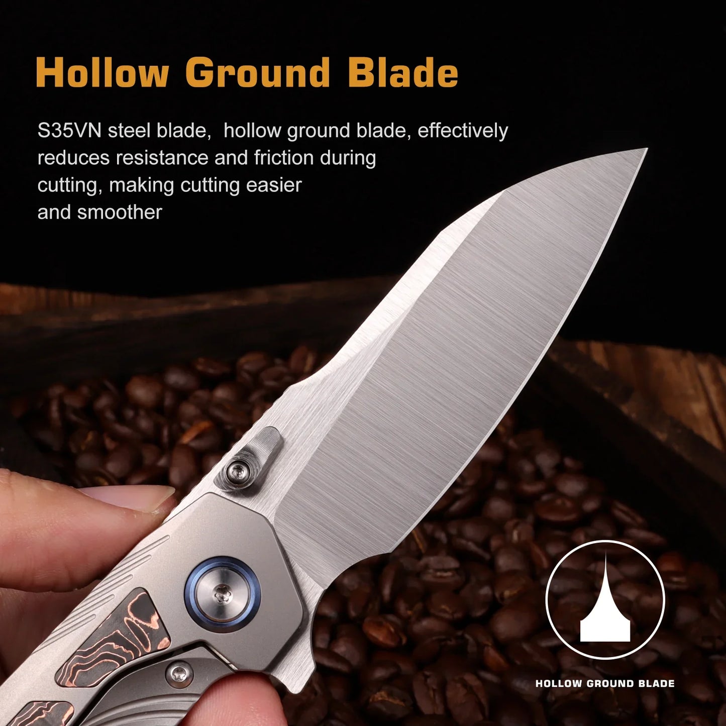 Remette Kestrel 2.83" S35VN  Titanium Gray RTPO-C